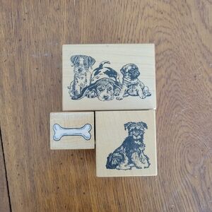 Wooden Dog Stamp Set